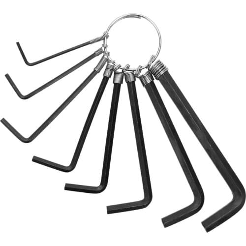 45 # steel 8Pcs/Set Convenience Bike Bicycle Repair Set for Daily Use Allen Key Wrench Hexagon Hex End Hand Tool