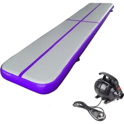 Purple Color Inflatable Airtrack For Flipping Parkour Airtrick Training Mat 3m 4m 5m Gymnastics Mat Cheerleading Equipment Hot
