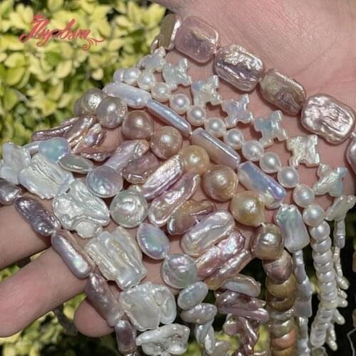 Natural Freshwater Pearl Edsion Loose Natural Stone Beads For Jewelry Making DIY Necklace Bracelets Strand 15" Free Shipping