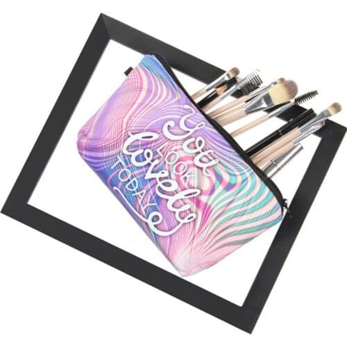 2020 New Cosmetic Organizer Bag Letter You Look Lovely Today 3D Printing Cosmetic Bag Fashion Women Brand Makeup Bag