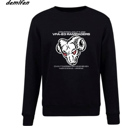 New Spring autumn Fashion Men pullover Fleece Sweatshirt Vfa83 Rampagers Squadron United States pullover Hoodies Coat Tops