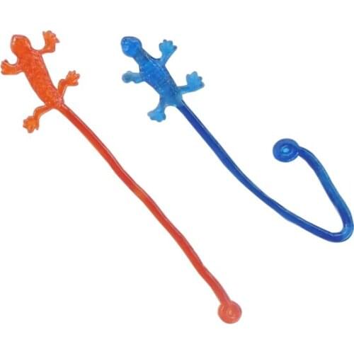 New 24pc Stretchable Funny finger mini.lizards shot rubber slime sticky lizards toys party favor loot bag filler give awa