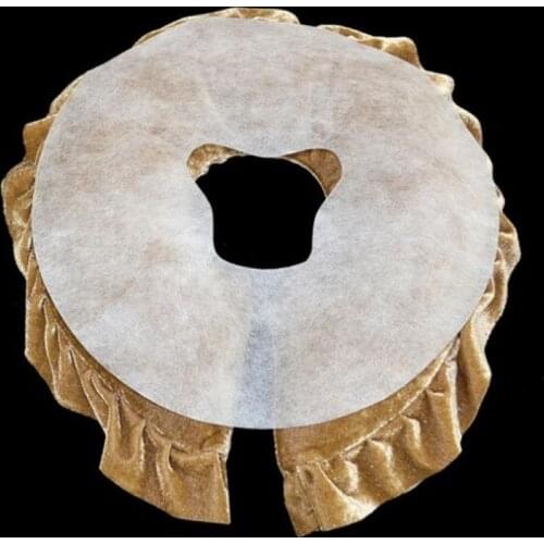 100pcs/lot Disposable Non Woven Fabric Face Pad Spa Pillow Cover SPA Gel Face Rest Overlay Pad Massage Table Face Hole Cover
