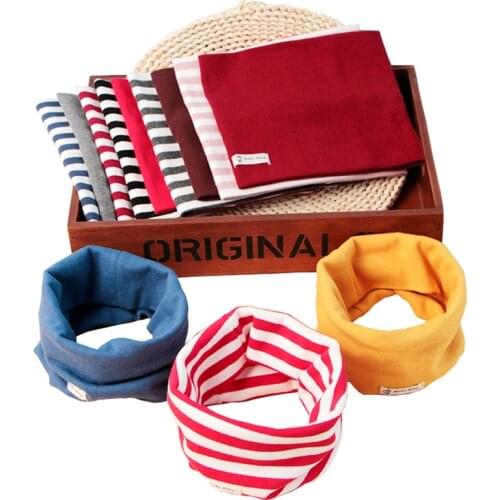 New Cotton Warm Childrens Solid Color Scarf In Autumn and Winter Girls Boys Scarves Newborn Necks Knit Snood Scarf For Children