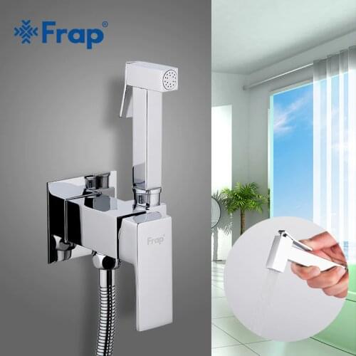 FRAP Bidet faucets tap washer mixer muslim brass shower ducha higienica mixer crane square cold & hot water shower spray bidet
