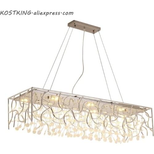 Modern LED chandelier restaurant hanging lights Nordic glass deco lighting living room fixtures dining room pendant lamps