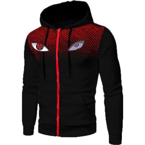 2021Harajuku Anime zipper Hoodies anime men women Printing Pullover Digital Polka Dot Sweatshirt Hip Hop Streetwear Tops