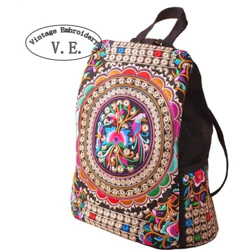 Vintage Embroidery Women's Cloth Bags