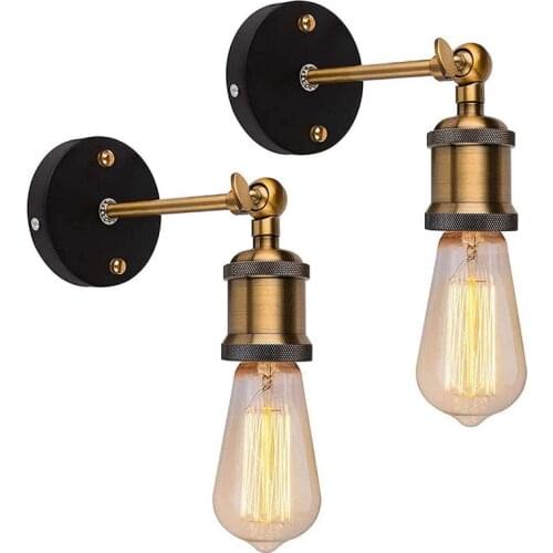 Vintage e27 Base Wall Lamp Industrial Wall Light 90-260V Sconce Indoor Lighting Fixtures for Living room bedroom vanity mirror