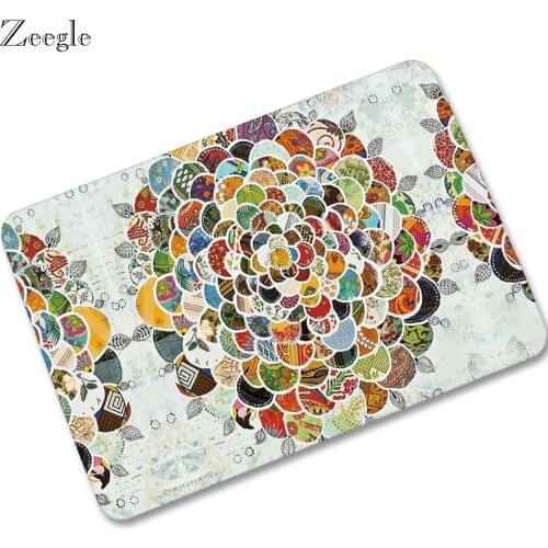 Zeegle Door Mat Kitchen Carpet Colorful Floor Mat Entrance Door Anti-slip Mats For The Hallway Soft Bedroom Carpets Bedside Mats