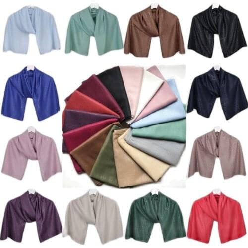 Women Polyester Evening Shawl Scarf Turban Wrap Multiple Color Option 2021 New Islamic Hijab Model Muslim Made in Turkey Wedding