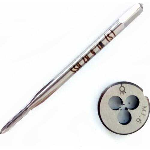 1Pc Tap M1.6 + 1pc Die M1.6 (S) High Quality M1.6 *0.35 Right Hand Taper