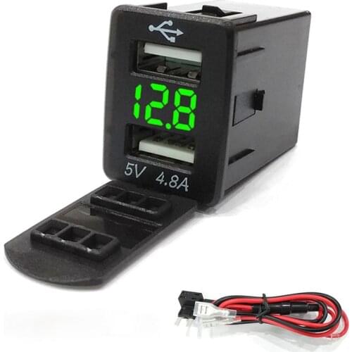 4.8A Dual USB Socket Power Adapter Car Modification For Nissan Sylphy TEANA Tiida Qashqai X-Trail Murano LANNIA Simma QUEST