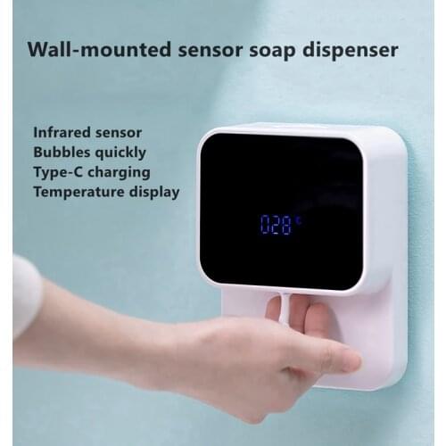 New Automatic Liquid Soap Dispenser Intelligent Induction Foaming Hand Washing Device Hotel Home Kitchen Bathroom Soap Dispenser