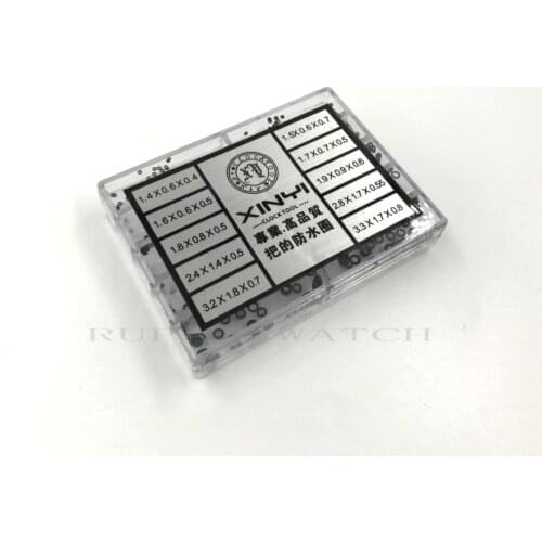 Free Shipping Tiny Rubber Watch Tube Crown O-Ring Box Set For Waterproof Watches Seal