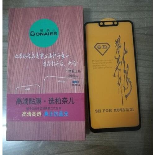 Bonaier Top Quality Full Glue Tempered Glass for Huawei Nova 3 3i Phone Protective Glass for Huawei Nova 3i Screen Protector