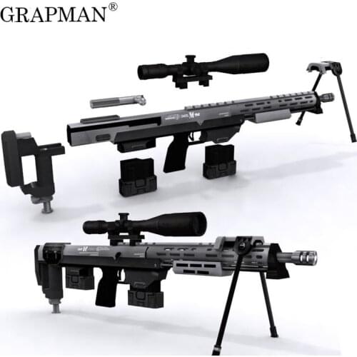 Paper Model weapon DSR-1 Sniper rifle 1:1 Scale 3D puzzles paper Gun toy Handmade Toys Free shipping