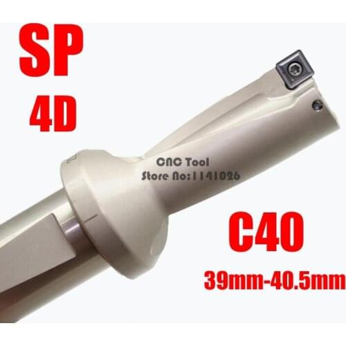 SP C40 4D SD 39 39.5 40 40.5 mm Indexable Insert Drills U Drill Type Metal Drilling Shallow Hole Tool for Indexa Carbide Insert