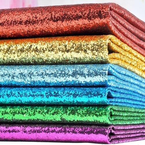 Faux PU Glitter Leather Sequin Fabric ,Synthetic Leather for Decorative Wall, Artificial Leather for sewing material, Wholesale