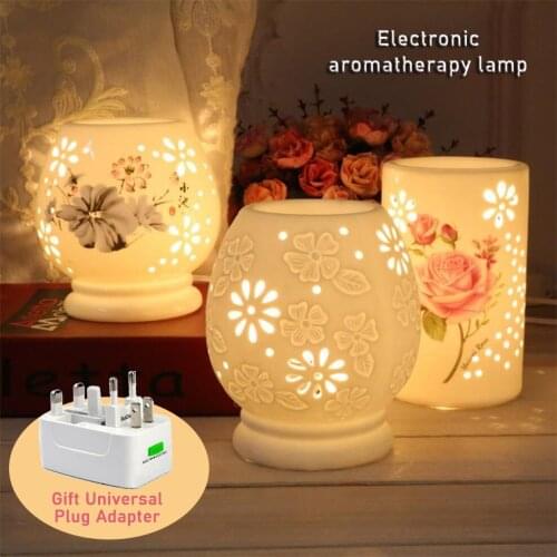 Ceramic Aroma Diffuser Pluggable Aroma Lamps For Yoga Hotel Home Decorations Bedroom Essential Oil Lamp Aromatherapy Oven
