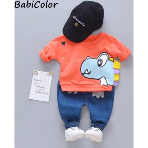 BibiCola Baby Boys Clothing Sets Kids Spring Autumn Sport Suit Children Boys 2PCS Cartoon Striped Clothes Outfit Tracksuit boys
