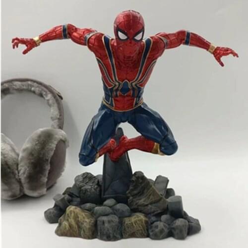 Hasbro Avengers Super Hero Spider Man Model Resin Statue Desk Decoration Collection Model Toys for Birthday Gift