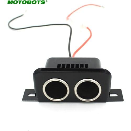 MOTOBOTS 1Set 12V Car Motorbike Tractor Boat Cigarette Lighter Double Socket Plug #AM2147