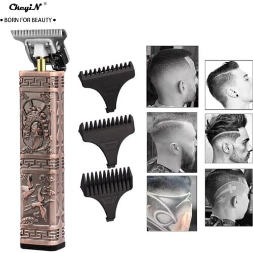 0mm Mens Hair Trimmer T9 Blade Electric Hair Clippers Chinese Styler Cordless Baldheaded Hair Cutter Machine USB Rechargeable50