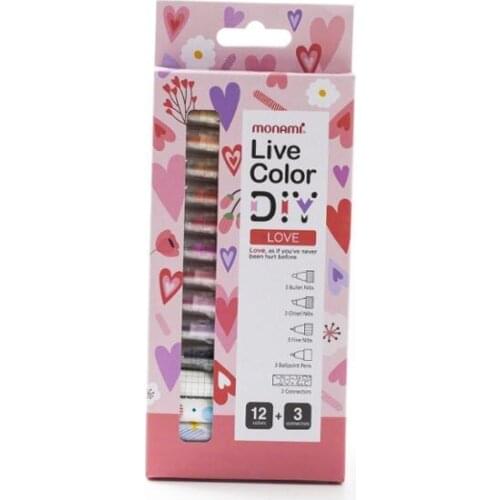 Dual Tips DIY Pen Set, 12 Colors Tips+3 Connectors, Tips Refillable-Kawaii Stationary Office School Supplies