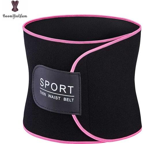 Neoprene Waist Trainer Belt Boneless Plus Size Black Waist Cincher Belt Men And Women Daily Wear Magic Paste Slimming Trimmer