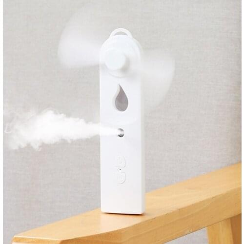 Mini Handheld Air Cooler Portable Humidifier Fan USB Charging Small Personal Cooling Tools for Home Office Outdoor Travel J6PE