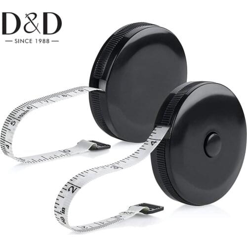 D&D 60in&150cm Markings Retractable Measuring for Body Fabric Sewing Tailor Cloth Knitting Craft Weight Loss Body Measuring Tape