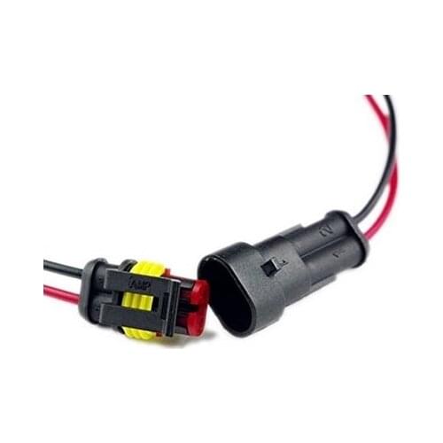 1.5 Auto Terminal Connection Sets 2Pin HID Waterproof Electrical Wire Connector Kit for Car Motorcycle Boat ect