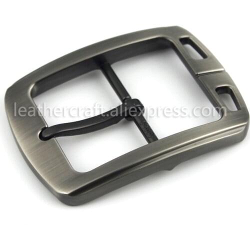 1pcs 40mm Fashion Belt Buckle Men Casual Metal Laser Brushed Buckle Single Pin Center Bar for leather Crafts Belt