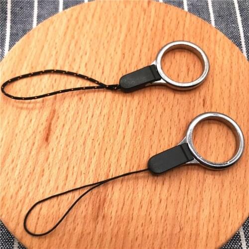 10Pcs/lot Keyring Finger Ring Anti Drop Fall Protector Mobile phone Strap Lanyard for key phone ring Rope Keychains Hooks Charms