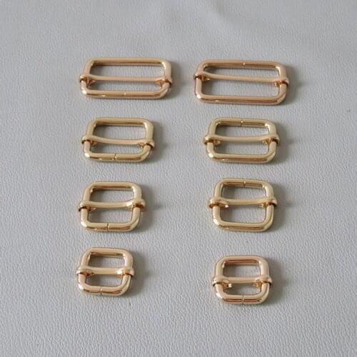 10Pcs Metal Adjuster Roller Buckles Webbing Slider for Bag Backpack Handbag Straps Loop Dog Pet Collar Garment Leather Clasp
