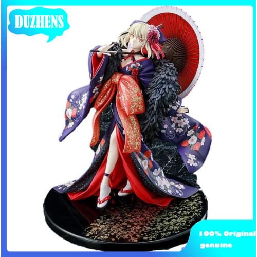 100% Original genuine Fate Grand Order Black saber kimono the plum flower Action Figure Anime Figure Model Toys Figure Doll Gift