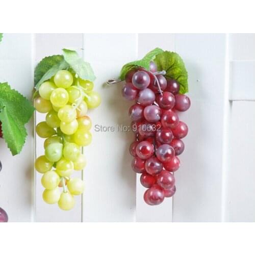 2 Bunchs 35pcs Artificial Grape Fruit For Wedding House Home Hotel Display Decoraton Green/Purple