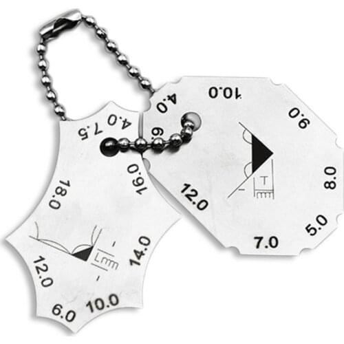 2PCS/Set Welding Inspection Gauge Key Pocket Gage Stainless Steel Welding Gauge Key #30