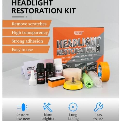 30/10/5ml Car Headlight Repair Kit Headlight Scratch Restoration Yellowing Oxidation Retreading Polishing Car Maintenance TSLM1
