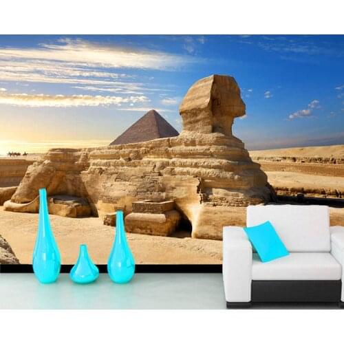 The sphinx of Egypt 3d wallpaper papel de parede,living room sofa TV wall bedroom wall papers home deocr restaurant mural