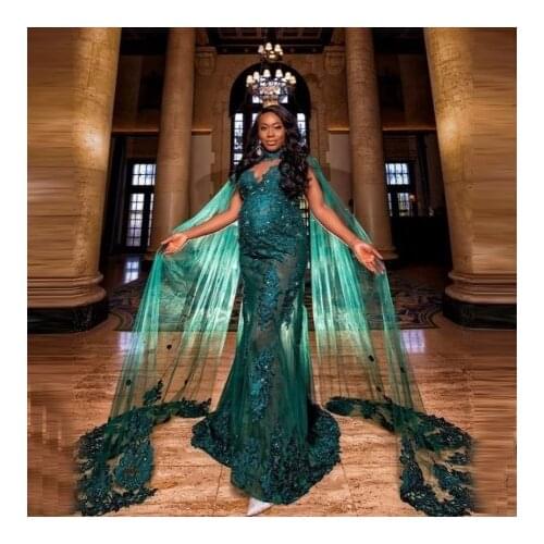 Two Pieces Lace Maternity Dresses For Photo Shoot Mermaid Strapless With Tulle Cloak Beaded Plus Size Pregnancy Gowns