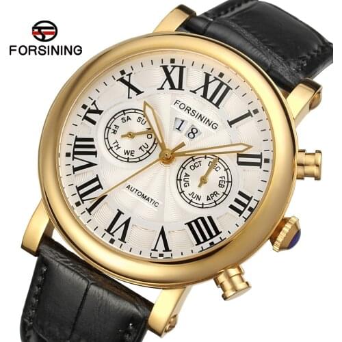 Forsining Mens Wrist Watch Pagani Design Steeldive Top Brand Luxury Mechanical Automatic Tourbillon Quartz Breitling Male Gold
