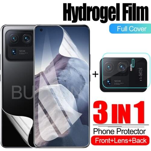 Hydrogel Film for Xiaomi Mi 11 Ultra Front+Back Screen Protector Not Glass for Xiaomi Mi 11 Ultra 11Ultra Mi11Ultra Camera Glass