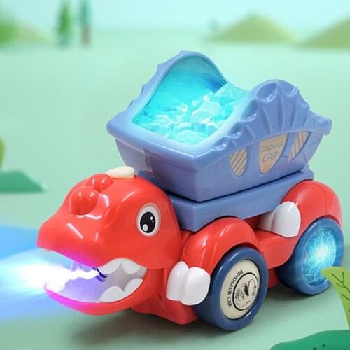 Spray Dinosaur Engineering Vehicles Cars Monster Truck Toy Toddlers Light Music Children Baby Toys for Kids 2 To 4 Years Old Boy