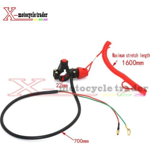 Kill Stop Switch Open Closed Safety Tether Push Button for 2 Stroke ATV Quad Go Kart Dirt Pocket Mini Bike Motorcycle Motocross