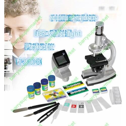 1200X Students Children Biological Microscope Kit science experiments educational toys gift Explore the microscopic world