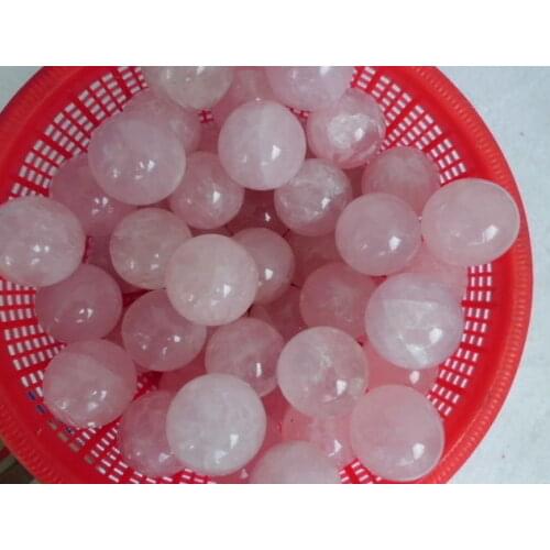 3060g 48 Natural Rose Quartz Crystal Sphere Ball Love Healing