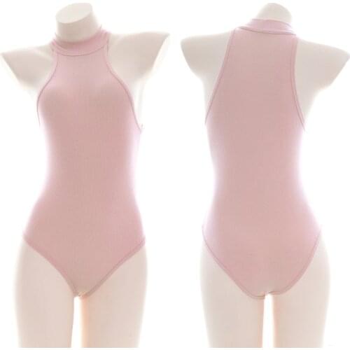 New Fashion Womens Body Suit Sexy Solid Camis Sleeveless Jumpsuit Backless Sukumizu Playsuit Bodysuit Pantalon Femme Swimsuit