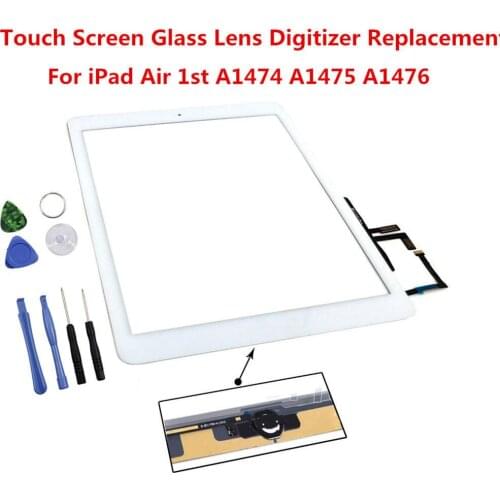 New Replacement Touch Screen Digitizer Kits for iPad Air 1st Gen A1475 A1476 A1474 Repair Tool Set